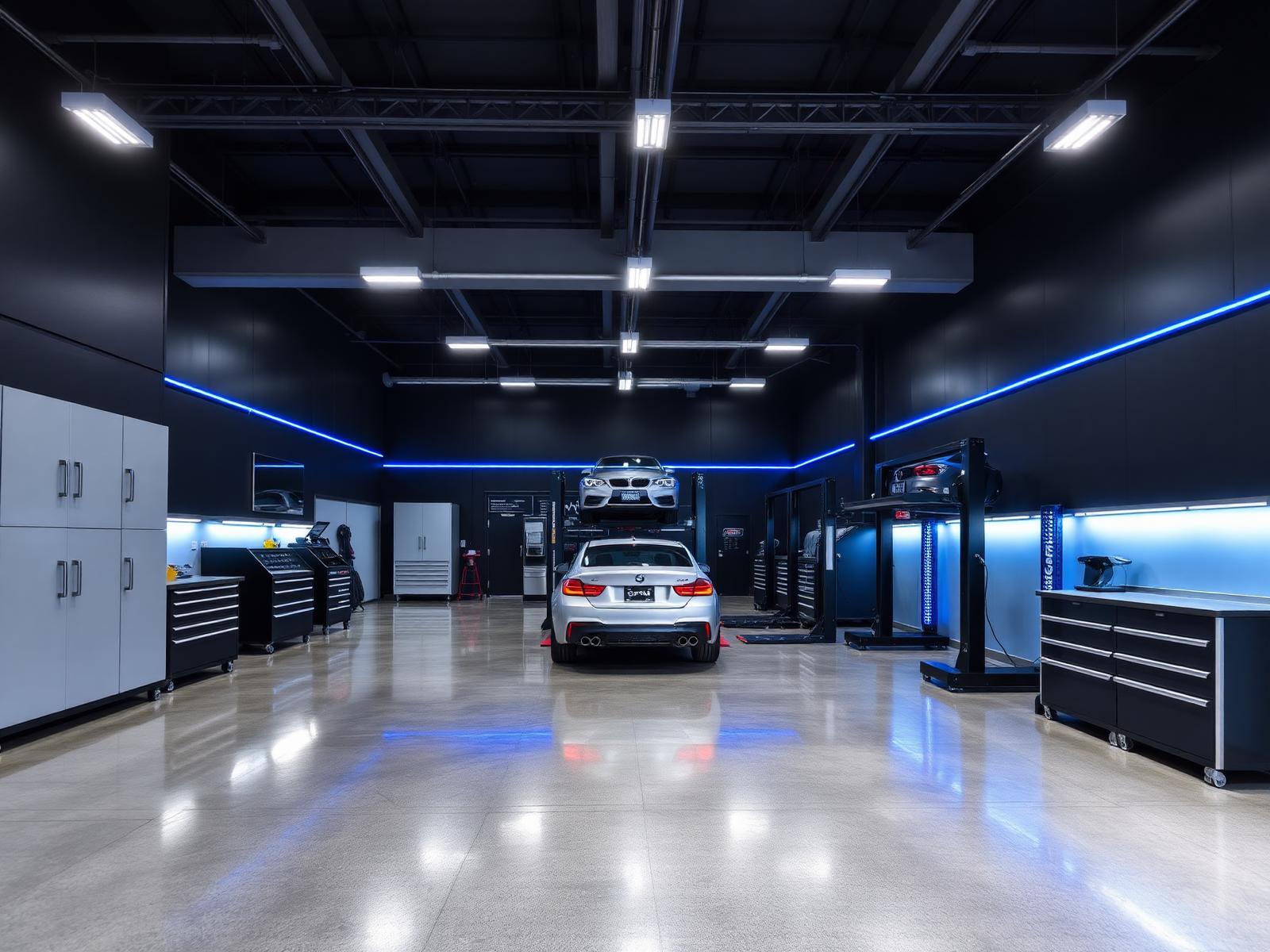 Intérieur du garage Bang Auto à Saint-Jude
